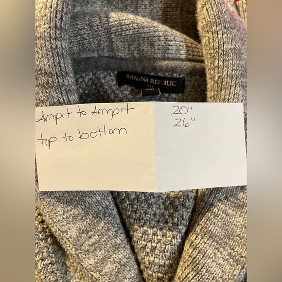 Banana Republic Men’s Chunky Knit Cardigans Grey & Cream Size M Bundle of Two - Picture 12 of 13